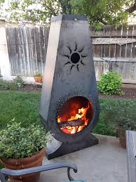 Steel Chiminea Firepit Outdoor Fire