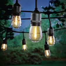 Led S14 Edison Bulb Black String Light