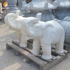 Raised Trunk Elephant Statues