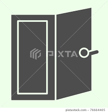 Door Solid Icon Open Home Doorway Exit