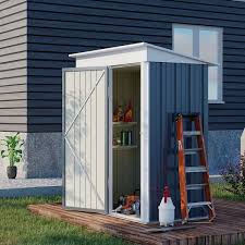 Outsunny 5 X3 X6 Garden Metal Sheds With Floor Small Lean To Shed Adjustable