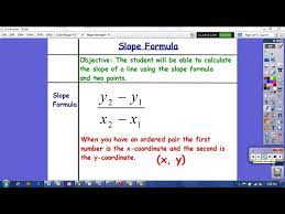 Slope Formula