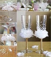 Amazing Rose Wine Glass Decor Idea For