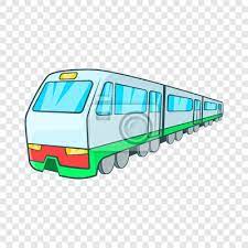 Train Icon In Cartoon Style On A