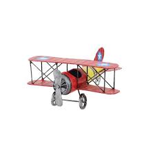 Metal Red Airplane Wall Decor 92623