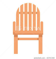 Outdoor Chair Icon Cartoon Vector