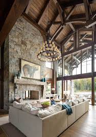 33 cozy living rooms with wooden beams