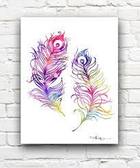 Buy Peacock Feathers Art Print Abstract