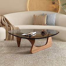 Table Triangle Glass Coffee Table With