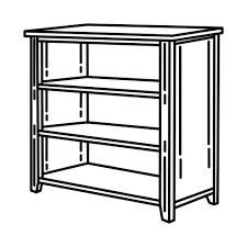 Bookcase Icon In Outline Style 14589610