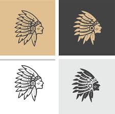 Native Head Indian Chief Logo Icon