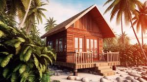 Beachfront Tropical Wooden House