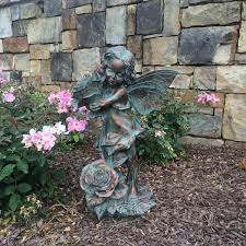 Homestyles Lillian Fairy 96003 Large Statue Bronze Patina 21 H