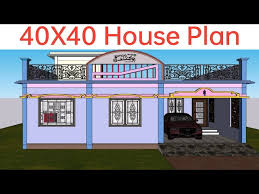 40x40 House Plan 3 Bedroom With Car
