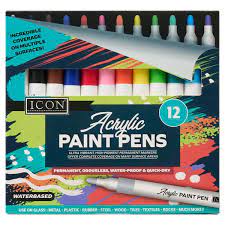 Icon Acrylic Paint Markers 12 First