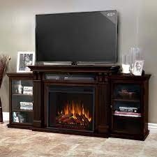 Real Flame Calie Entertainment Center Electric Fireplace Dark Walnut