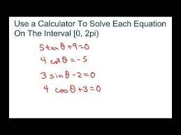 Solve Each Equation On The Interval