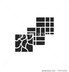 Paving Slabs Color Line Icon Pictogram