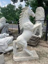 White Horse Statue Made Of Marble For