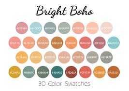 Bright Boho Color Swatches Color