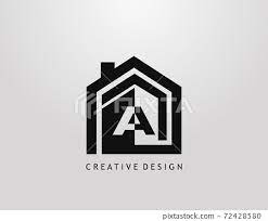 A Letter Logo Minimalist House Shape
