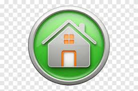Green House Icon With Vibrant Design In