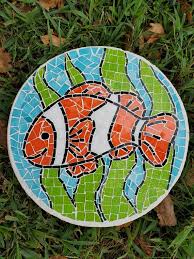 14 Clown Fish Mosaic Garden Stepping