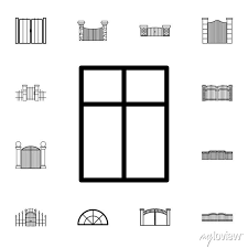 Simple Window Icon Detailed Set Of
