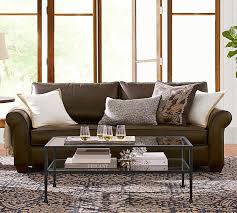 Pb Comfort Roll Arm Leather Sofa