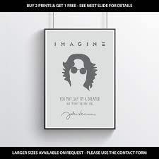 John Lennon Imagine Icon Wall Print