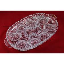 Oval Serving Tray 5 Compartments Cut