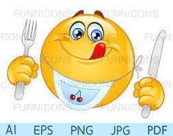 Clipart Of A Hungry With Tongue Out Ai