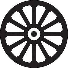 Wooden Wagon Wheel Vector Art Icons