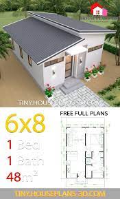 Studio House Plans 6x8 Shed Roof Tiny