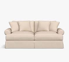 Sullivan Roll Arm Slipcovered Deep Seat Grand Sofa 95 Down Blend Wrapped Cushions Brushed Crossweave Natural Pottery Barn