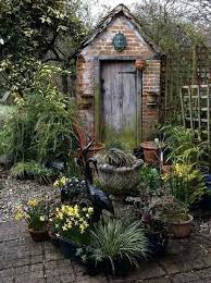 Tiny Garden Potting Shed English Style