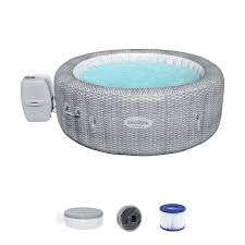 Jet Inflatable Hot Tub With Cover Pump