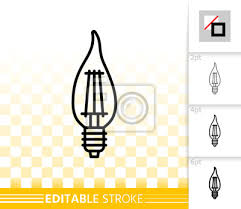 Light Bulb Glass Lamp Simple Thin Line