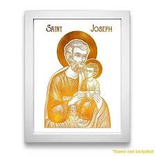 Saint Joseph Icon 8x10 In Real Gold