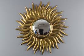 Antique Sunburst Wall Mirror With