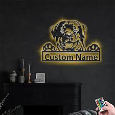Custom Name Rottweiler Wall Decor Sign