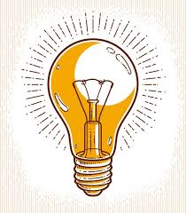 Creative Idea Light Bulb Vector Linear