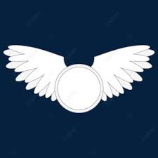 White Angel Wing Logo Icon Vector Art