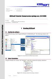 Kisssoft Tutorial Compression Springs