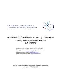 Snomed Ct Release Format 1 Rf1 Guide