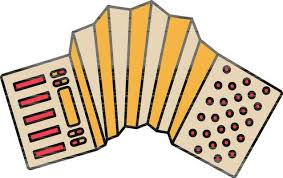 Flat Style Accordion Icon In Brown And