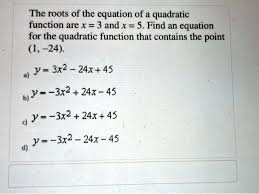 Equation Of A Quadratic Function