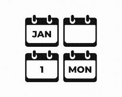 Icon Svg Weekly Calendar Clipart
