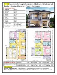 Luxury Modern Duplex House Plan