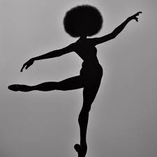 Sombra De Uma Bailarina Negra Com Afro